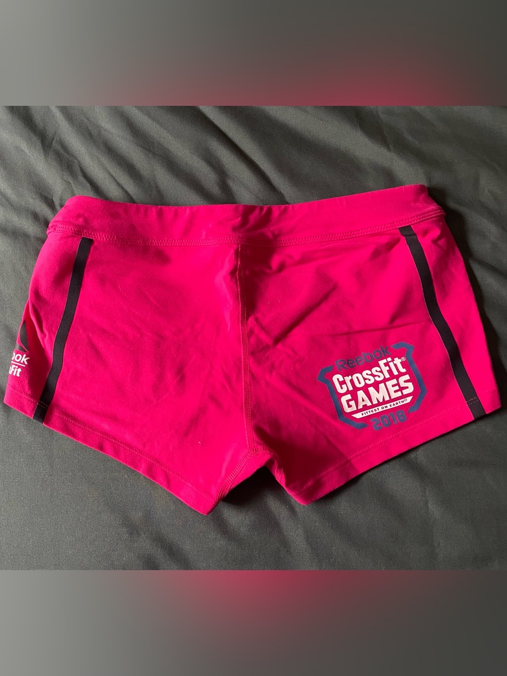 Reebok Hot Pink Fitted CrossFit Games Workout Shorts Size Medium